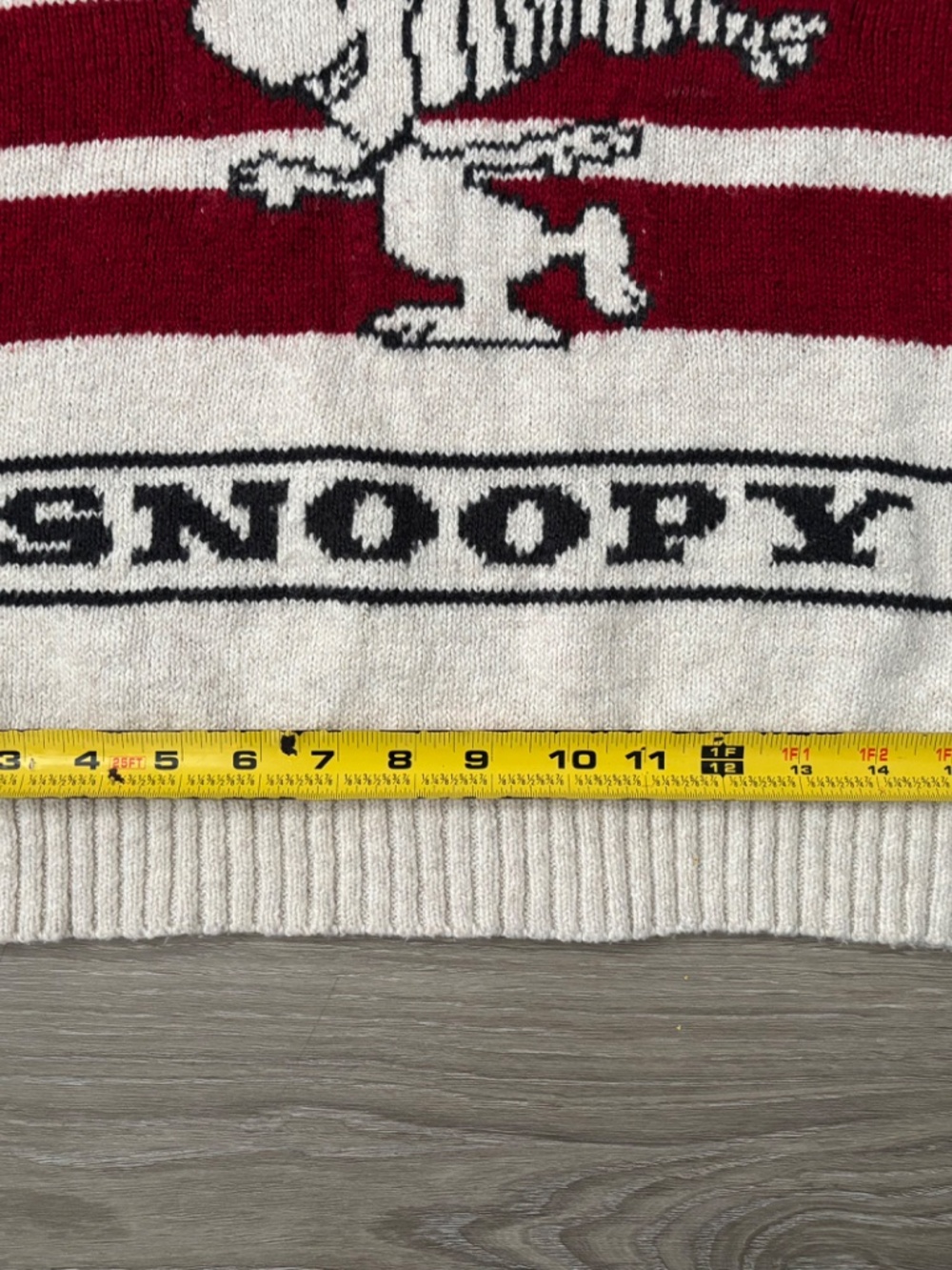 American Eagle X Womens Snoopy Peanuts Striped Knit Sweater Graphic Pullover XS - Picture 7 of 8